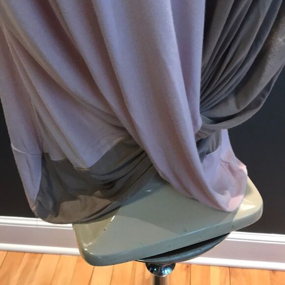 143 Story pink/tan colorblock twisted hem top, S - Picture 3 of 5